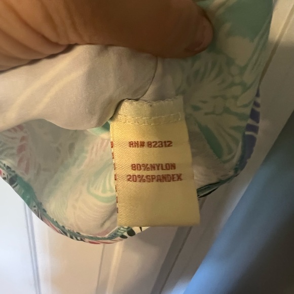 NWOT medium floral ruffle aryeh dress spandex nylon - Picture 7 of 8